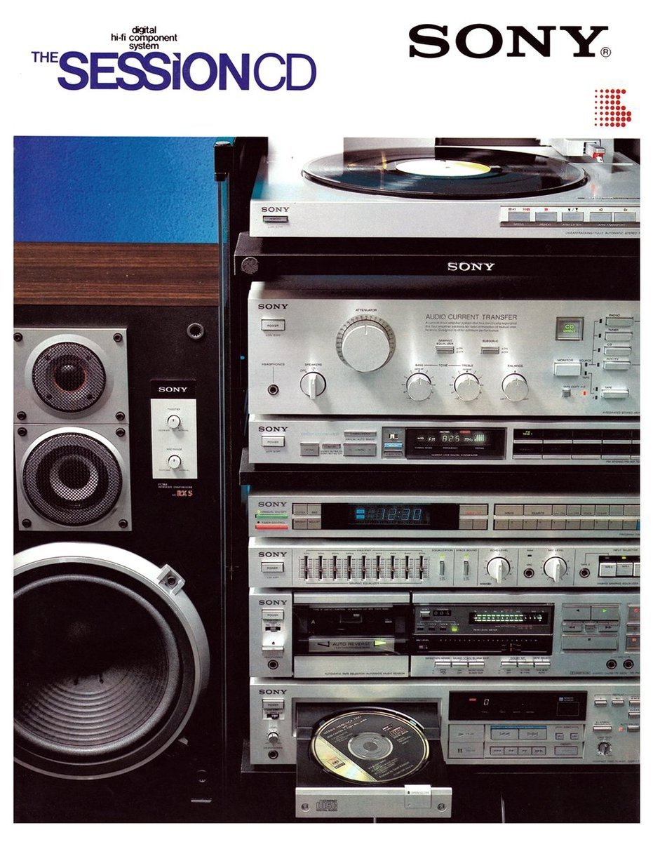 In 1983, Sony introduced the SESSION500 Hi-Fi System. Components