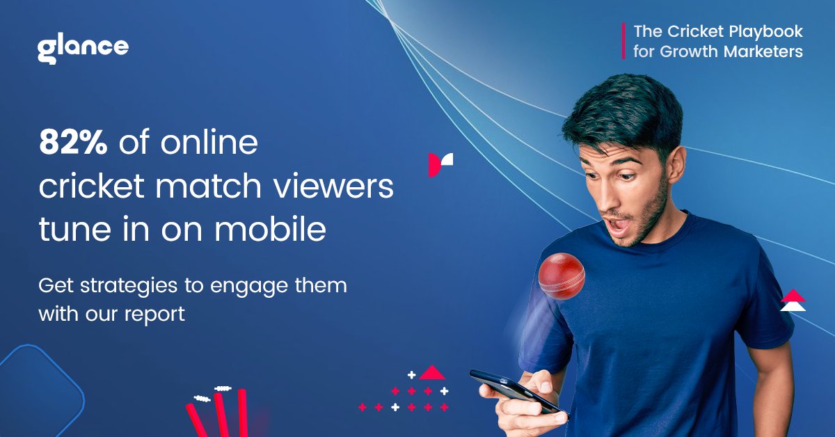InMobi's tweet image. Reach India's mobile-first cricket lovers and drive growth as their interest peaks. 🏏  Find out how with The Cricket Playbook for Growth Marketers by Glance: inmo.bi/3Tnis6l

#CricketSeason #ConsumerInsights #MobileAdvertising #PerformanceMarketing