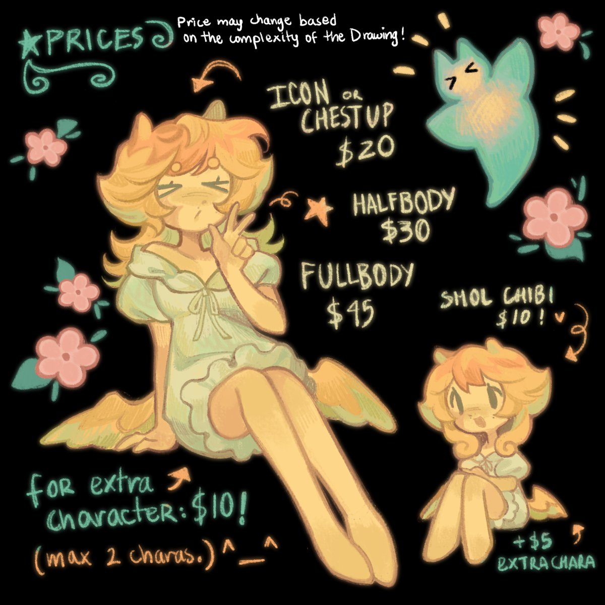 Art comms open !! agaiN!!?!? YAA sharings would be appreaciated <33 these would be open for a long time too :D #artcommision #oc