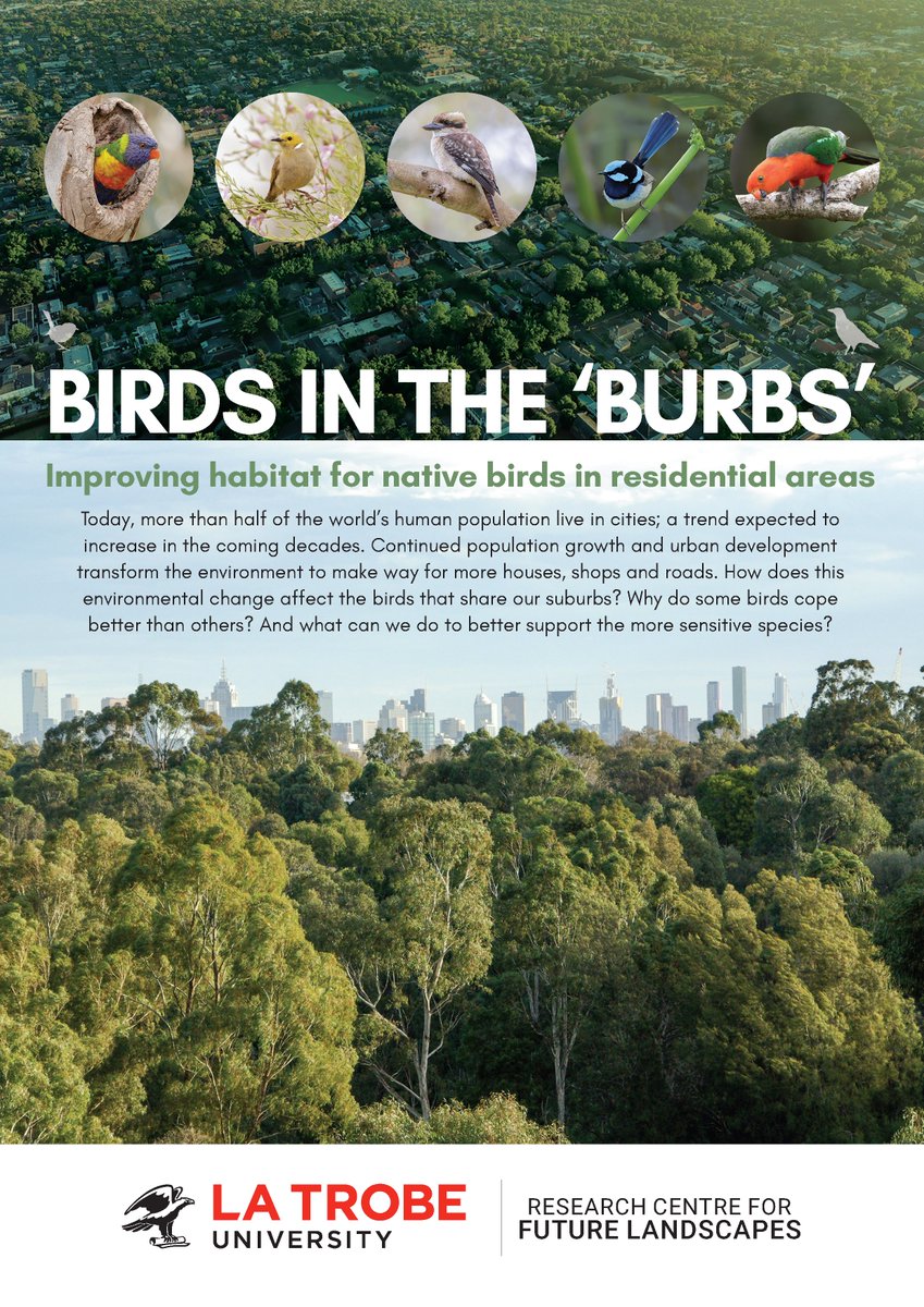"Science isn't finished until it's communicated." - Sir Mark Walport  

This brochure is the result of 6.5 years of work, and my attempt to summarise the findings of my #PhD 🐦 🦜 🦆 🦉 

Check it out: doi.org/10.26181/25485…

#SciComm #Research #UrbanEcology #BirdsInBackyards
