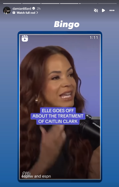 BeatKit22's tweet photo. Elle Duncan on treatment of Caitlin Clark: "Yall gotta stop man. THEY ARE COMPETITORS. WHAT DO YOU WANT FROM THEM? This Caitlin Clark rhetoric is tired AF."

Damian Lillard" "Bingo." https://t.co/yOIrN9S51d