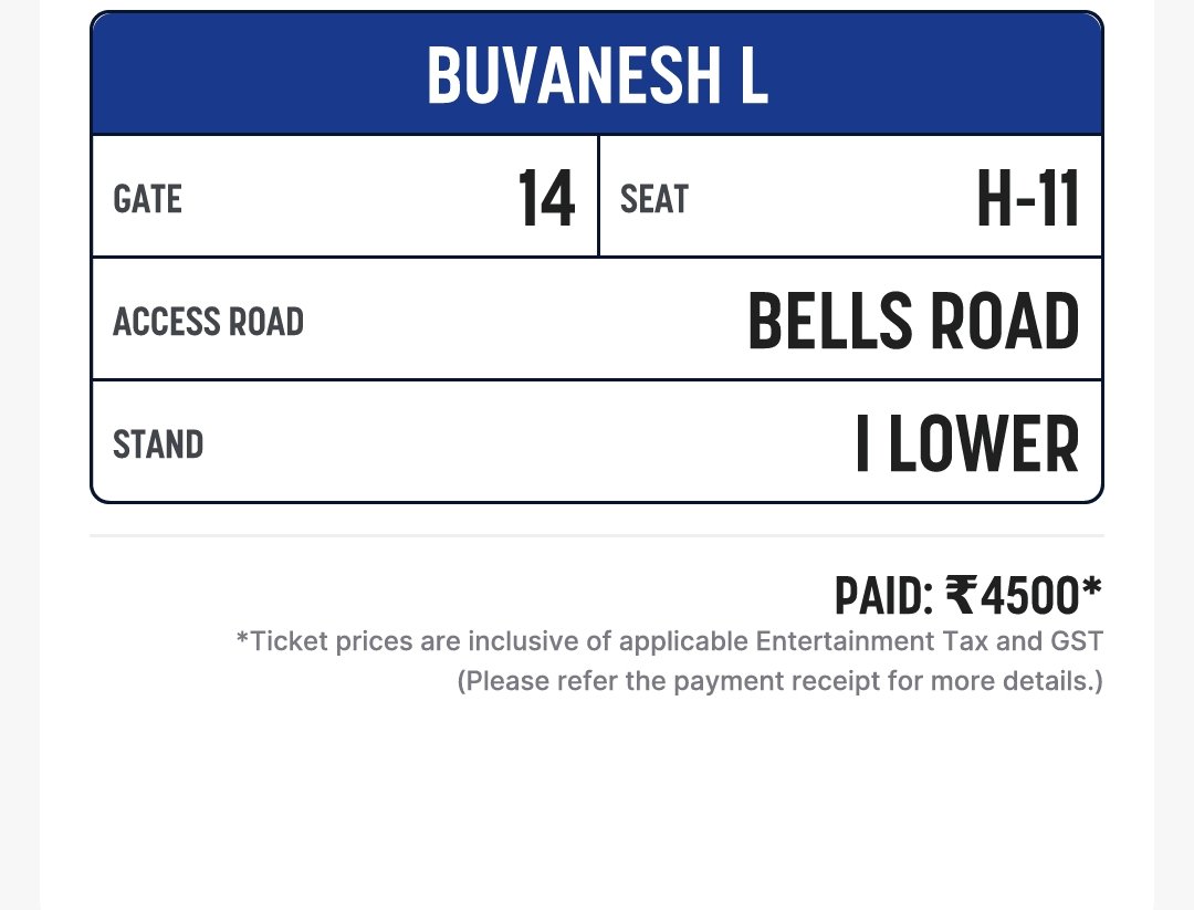 Coursepilotagy's tweet photo. IPL final ticket available at MRP price 

I lower - 1 ticket

ID card will be provided along with tickets as I booked those tickets myself

If need you can get ticket in person if you are in coimbatore 
@allaboutcric_ 
#ipltickects 
#kkr #srh #rr 
#finalceremony 
#IPL #Finals https://t.co/zdKyekysaI