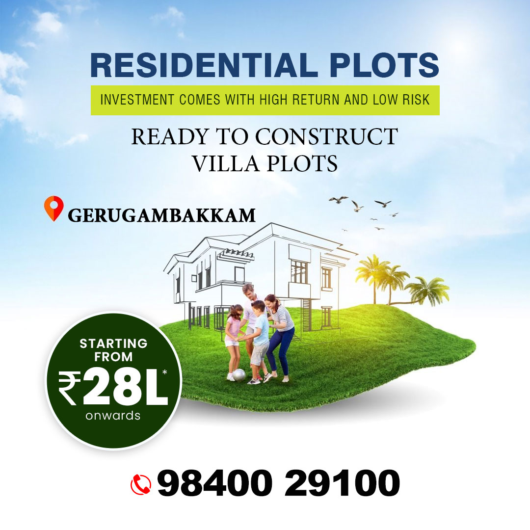 gobroker_tweets's tweet image. Premium Ready-to-Build Villa Plots🛣️ at GERUGAMBAKKAM
Starts from ₹28L* onwards💰
⏳ Limited Time Offer
So, why wait? Call us now on ☎️98400 29100 to know more!
#gobroker #VGN #Promoters #vgnproperties #highland #villaplots #plots #plotforsale #LandForSale #chennai