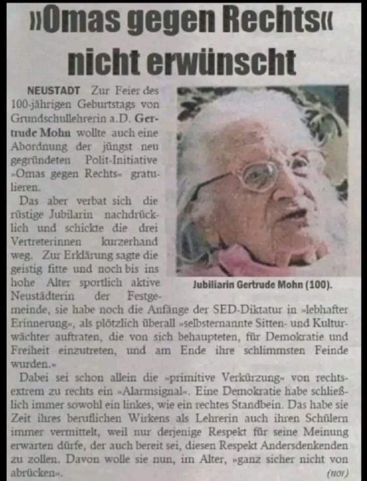 Ein Hoch auf Gertrude Mohn! 🥳👏🥂