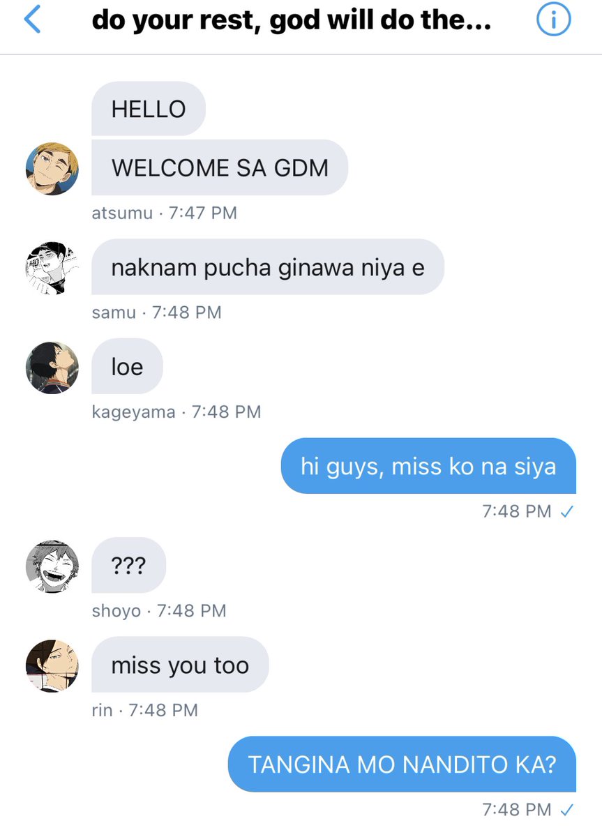 you joined a gdm without knowing your ex #suna rintaro is there