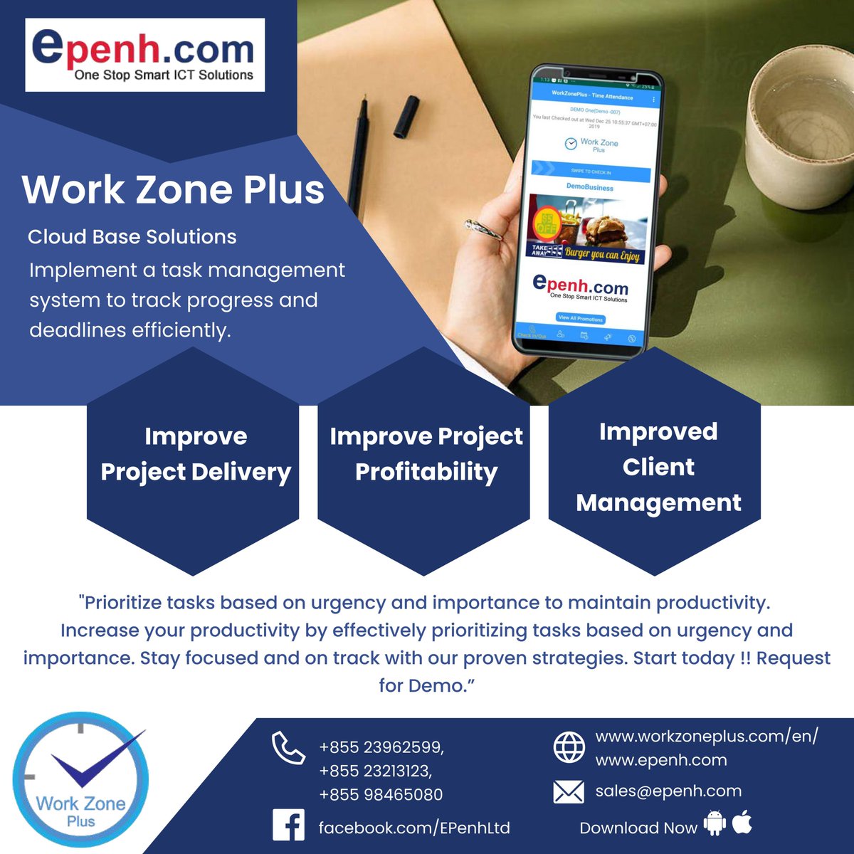epenhcom's tweet photo. Work Zone Business from E Penh Co., Ltd - แแแแปแแ แแปแ แขแแธ แแแ แแผ แขแทแแแธแแธ
Implement a task management system to track progress and deadlines efficiently.
https://t.co/WCh3i10UEv
#epenh #phnompenh #cambodia #workzoneplus #workzone #erp #attendenceapp https://t.co/7xkuuBNrfM