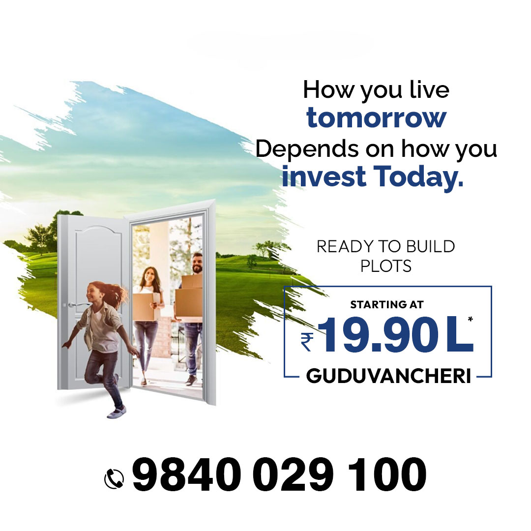 gobroker_tweets's tweet image. Investment Comes With High Return And Low Risk..
Premium Villa Plots Starts at ₹19.90L💰 on Guduvancheri | 10 Mins From GST Road🛣️
⏳ Limited Time Offer
So, why wait? Call us now on ☎️98400 29100 to know more!

#gobroker #plots #plotsale #chennai #Guduvanchery #GuduvancheryPlots