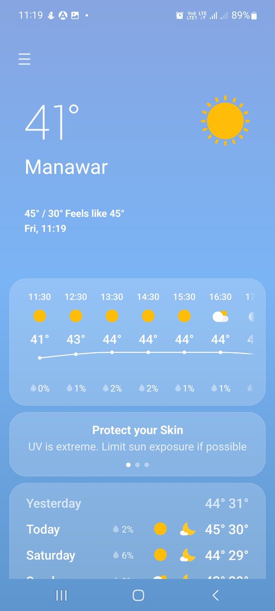 Before noon the sun goes high....its 45