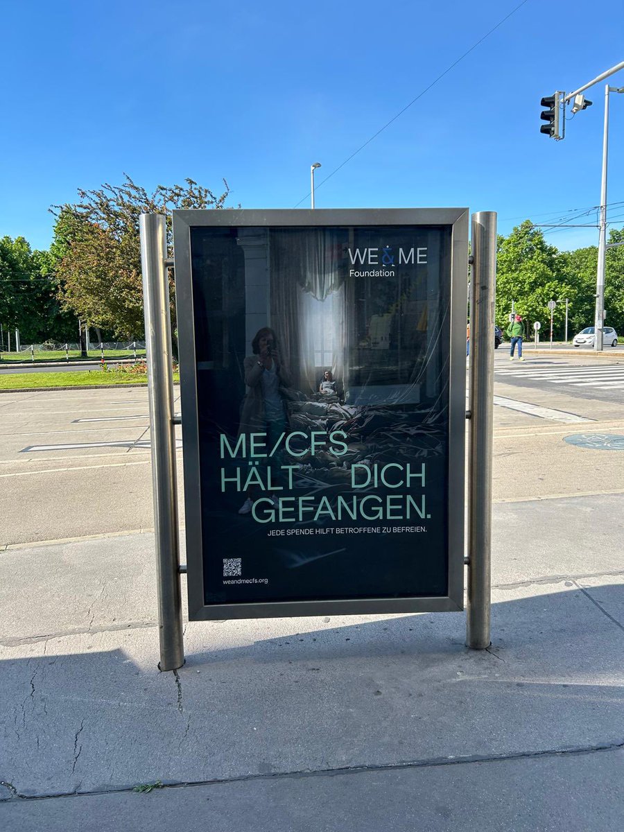 New billboards for our ME/CFS awareness campaign are now visible in the city center of Vienna. They are located in some of the most frequently passed pedestrian areas. Let's make ME/CFS more visible together! To everyone in Vienna: Have you spotted our campaign yet? 💙🙏🏼