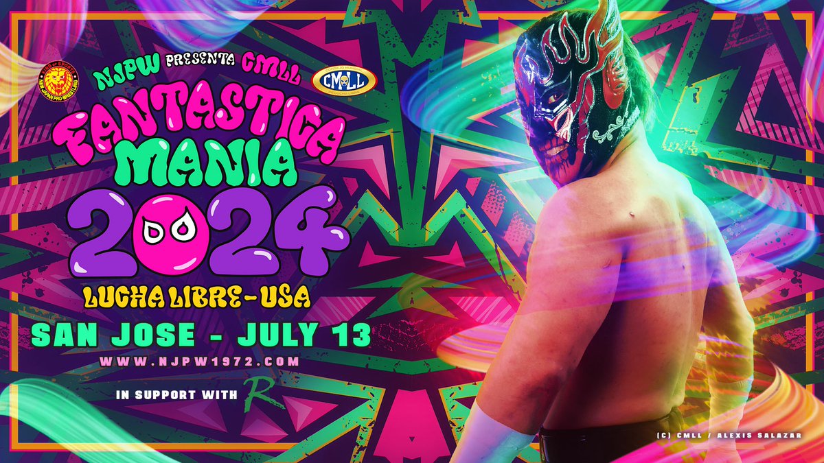 July 13! EL DESPERADO is part of Fantasticamania 2024: Lucha Libre USA in San Jose! TICKETS: eventbrite.com/e/fantastica-m… #njcmll