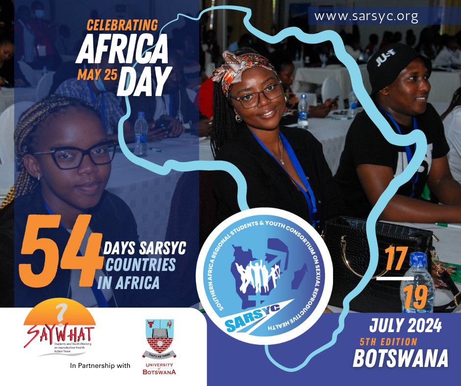 SAYWHATOrg's tweet photo. #54Days to #SARSYC #54Countries in #Africa, holding high our pride in carrying the entire continent. #SouthernAfrica, building a strong #foundation through Advancing #Equitable #Access to #PublicHealth and #Education. https://t.co/5NN8pMUW0T