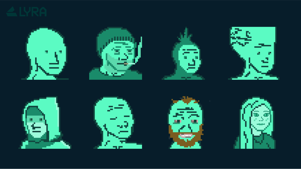 danajwright's tweet photo. my first pfp collection is coming along
it's a gang of pixelated wojaks for @lyrafinance
hand drawn in photoshop https://t.co/vJDYy2UMMm