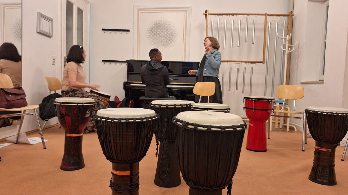 Excited to explore #DrumPower in Munich with Andreas Wölfl &amp; Yoshihito Matthias! 🎶 Hoping to bring this psychodynamic program to our school for children with autism. It uses musical improvisation for violence prevention &amp; social integration. Can’t wait to see its impact! #Autism