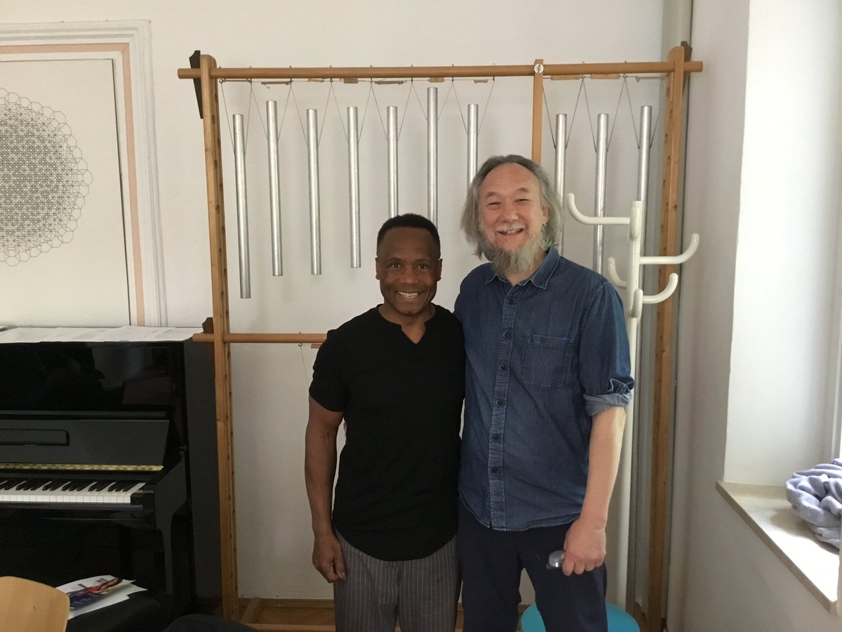 AlphieArcher's tweet photo. Excited to explore #DrumPower in Munich with Andreas Wölfl &amp; Yoshihito Matthias! 🎶 Hoping to bring this psychodynamic program to our school for children with autism. It uses musical improvisation for violence prevention &amp; social integration. Can’t wait to see its impact! #Autism https://t.co/flXXKXhDxX