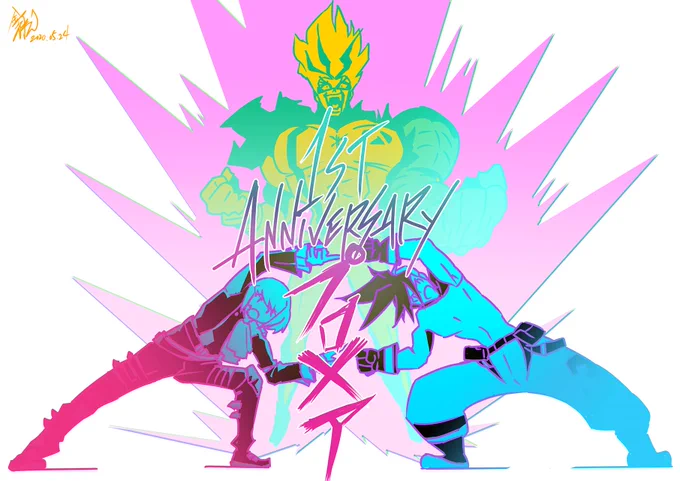 プロメア5周年ですねー(これも1周年の時の落書きだったかな)#プロメア5th #プロメア #PROMARE 