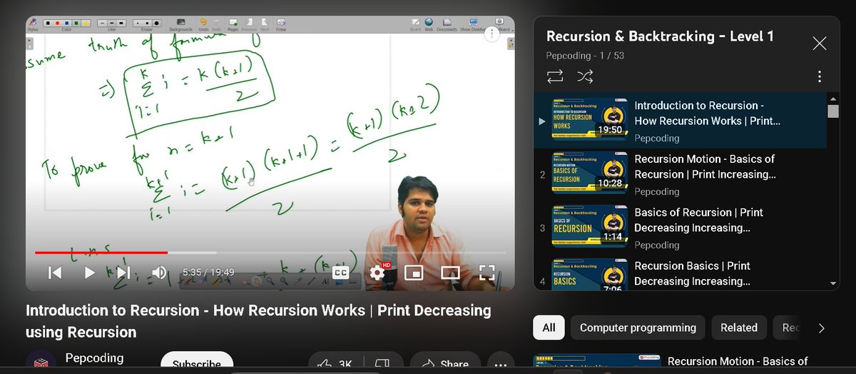Joysonpinto77's tweet photo. I have been studying the intricacies of backtracking and recursion for one week. I found it difficult to understand initially because I started learning from the Pepcoding YouTube channel.#Backtracking #Recursion #AlgorithmStudy #Pepcoding #LearningJourney #java https://t.co/40YlCWSyT6