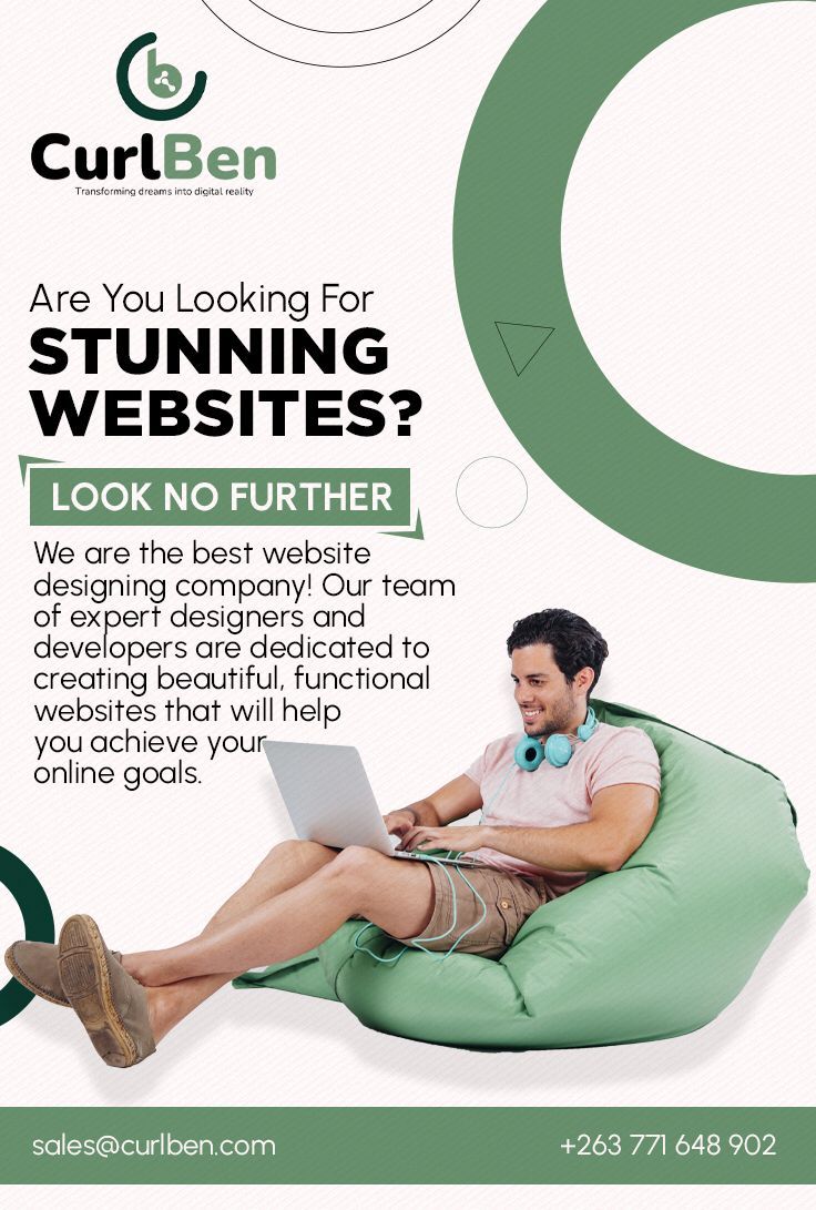 Captivate your audience with Curlben's custom web designs that blend stunning visuals and seamless functionality. Our talented team crafts digital experiences tailored to elevate your online presence and drive business growth. #CurlbenWebDesign #DigitalTransformation
