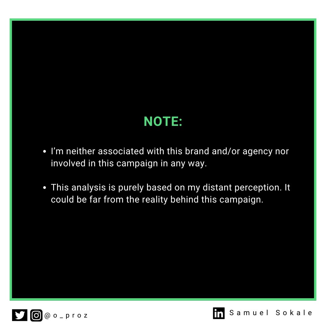 o_proz's tweet photo. Day 9 of #15daysofadnalysisbysamuelsokale.
Ad Campaign by @DentsuCRTV for @ValsparPaintUK
▫️Watch the Ad.
▫️See my analysis.
▫️Leave your thought.
#15daysofadnalysis #advertising #accountplanning #strategy #valsparpaint https://t.co/PEAeciNQ9w