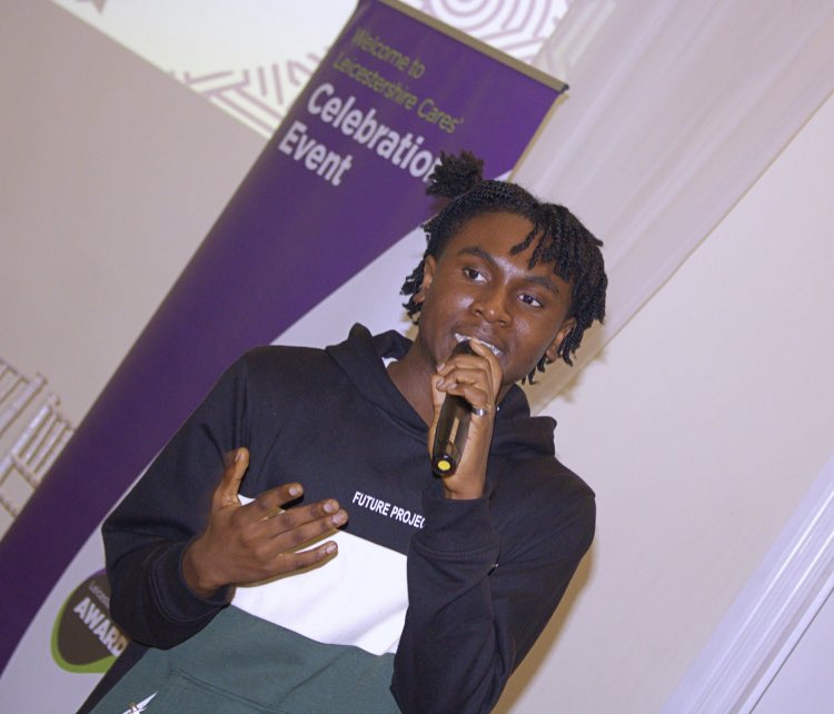 We are so proud of Sam (Dah Gee Starz) who is buildings career in music based on his talent, energy and determination #PowerToChange leicestershirecares.co.uk/about-charity/…