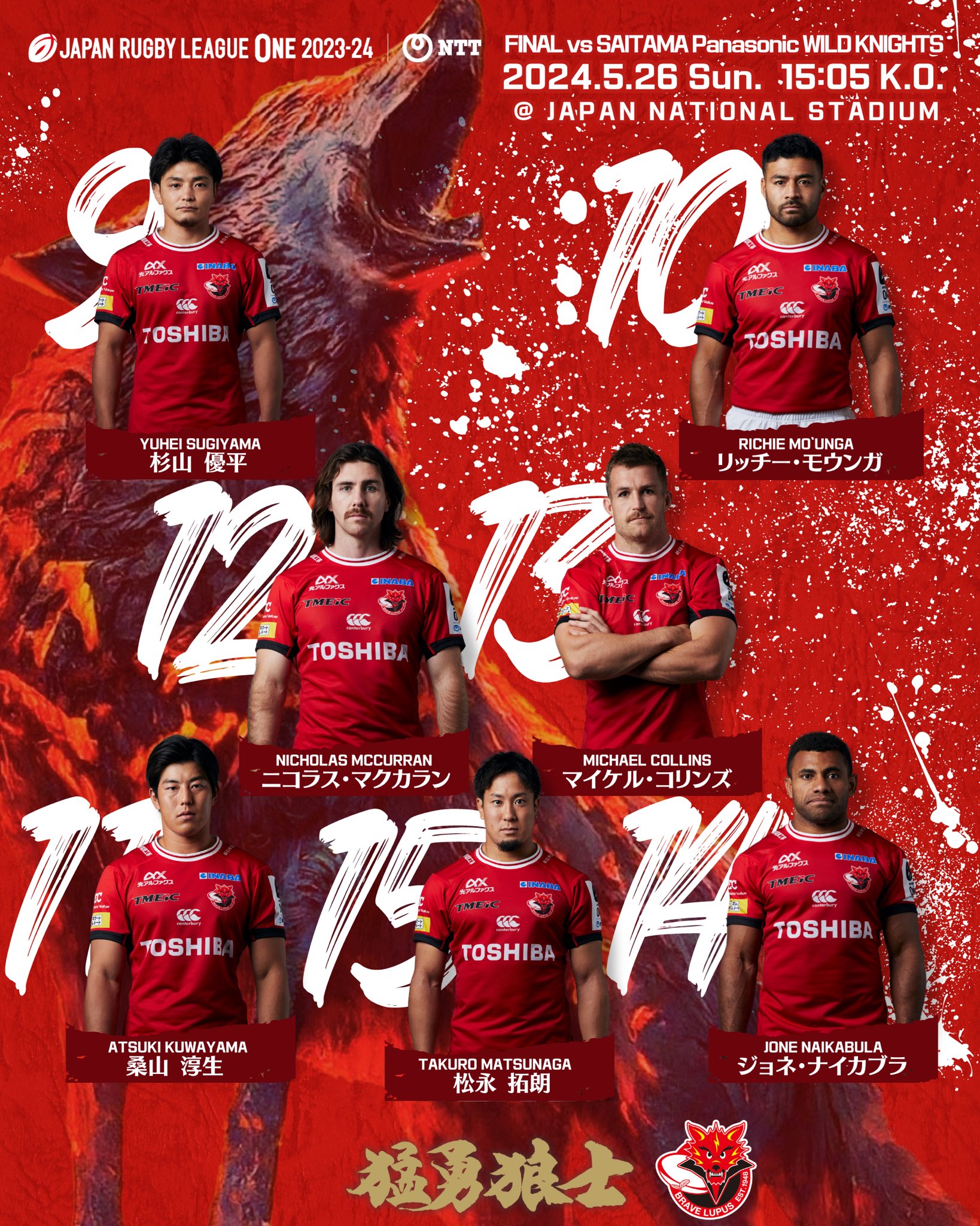 東芝ブレイブルーパス東京　ワーナー•ディアンズ　杉山優平　ワーナーディアンズ 杉山 優平 | 選手・スタッフ | 東芝ブレイブルーパス東京