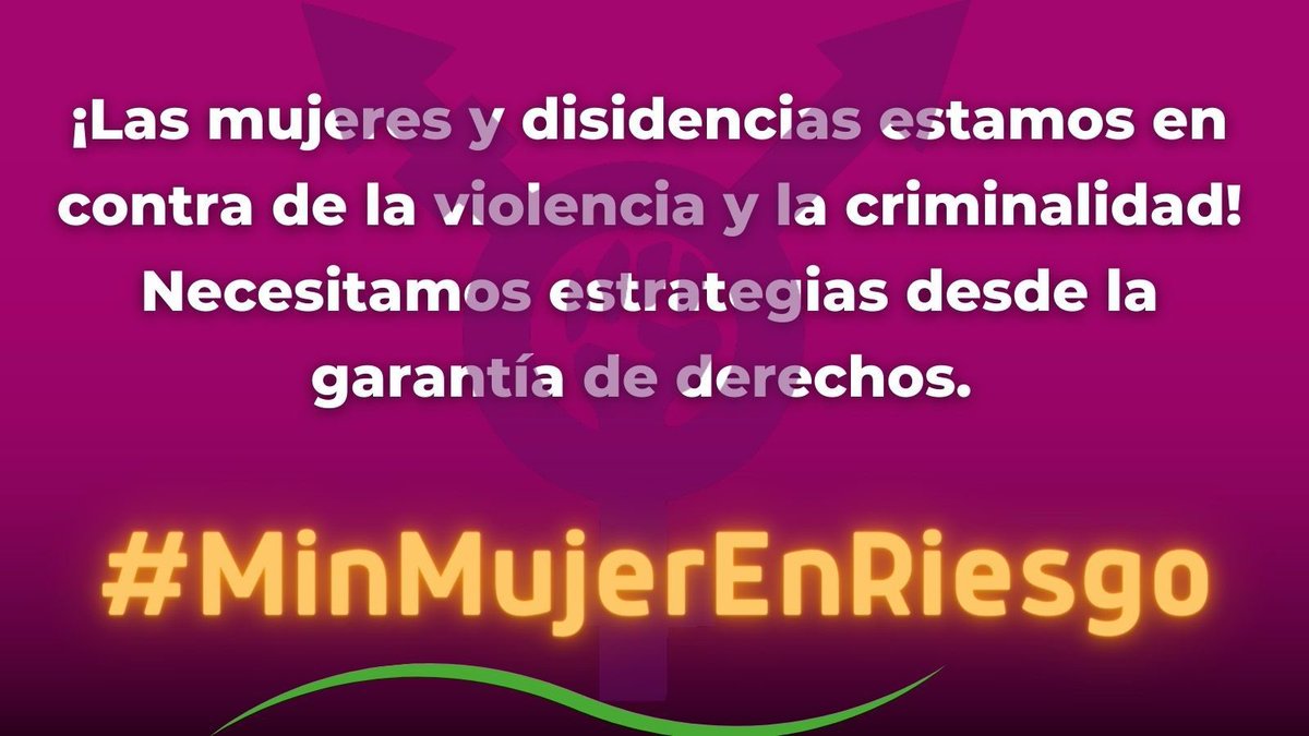 ACDemocraciaEc's tweet photo. @DDHH_Ec ¡Las mujeres y disidencias estamos en contra de la violencia y lacriminalidad! Necesitamos estrategias desde la garantía de derechos.
#MinMujerEnRiesgo https://t.co/t2o23XBePZ