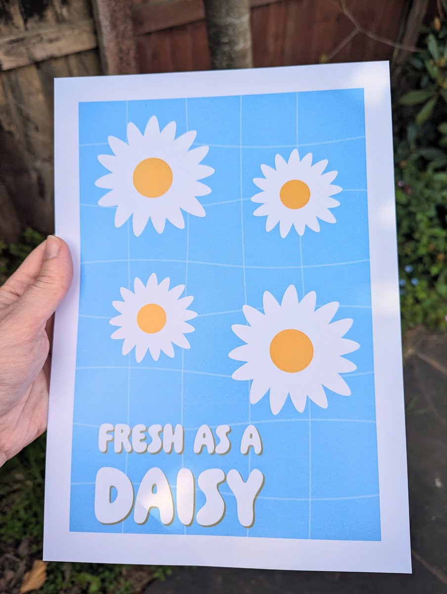 A new print in my shop 🌼 Perfect for summer andrealemindesign.etsy.com #earlybiz #daisies #flowers #summer #summervibes #fridayfeeling