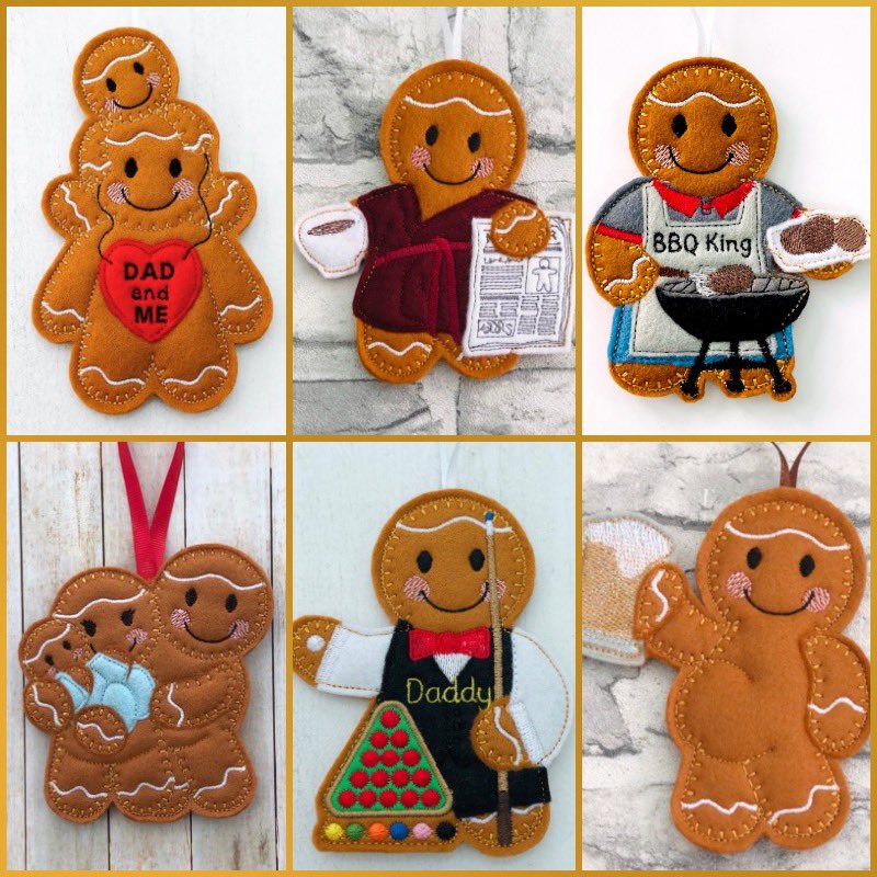 Fathers Day Gifts These Gingerbreads make a cute little gift for Father’s Day and can be e personalised too. Handcrafted by @cariadinstitch1 folksy.com/items/8343774-… #CGArtisans #EarlyBiz