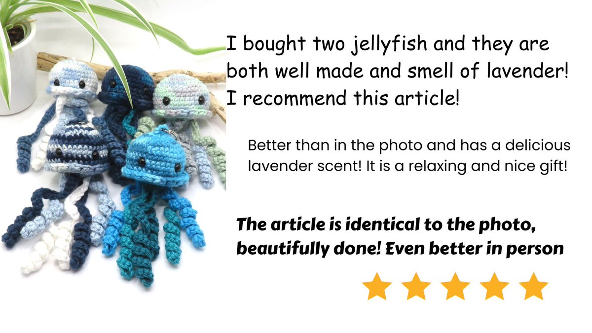 Recent fabulous 5 ⭐️feedbacks. Get your gorgeously scented crochet cutie at necreationsshop.etsy.com #Earlybiz #ShopIndie #handmadegift #etsyfinds #giftidea
