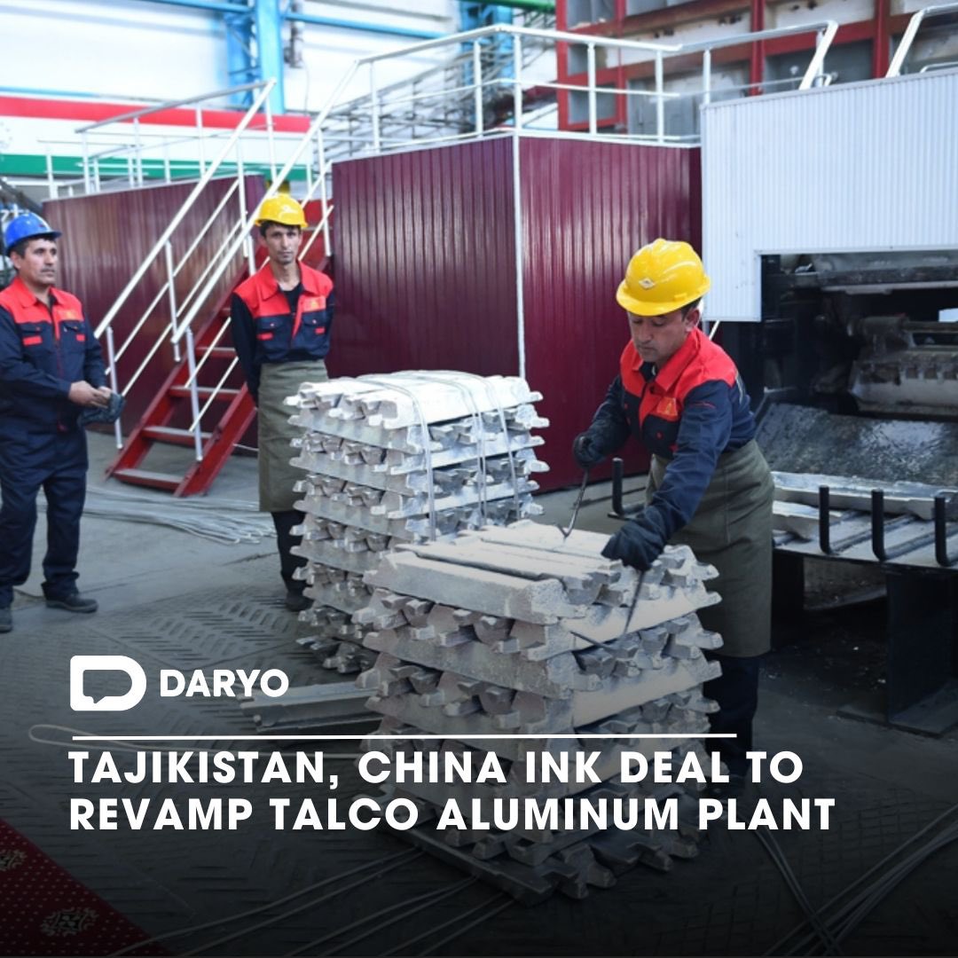 #Tajikistan, #China ink deal to revamp TALCO aluminum plant 

Bilateral trade between China and Tajikistan surged by 24% in 2023, reaching a total turnover of $1.5bn. 

👉Details  — daryo.uz/en/gV9XHdrL

#TajikistanChina #AluminumPlant #TradeDeal #BilateralTrade