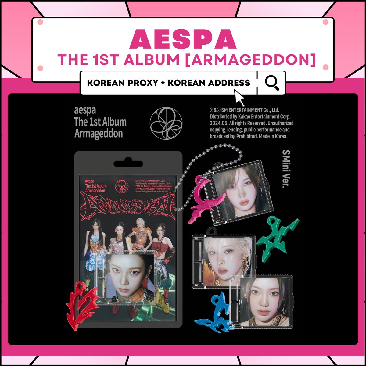 Aespa The 1st Album [Armageddon] Smini Ver. We are open for Proxy Service and Korean Address. ✔️Bulk Buying/ Individually ✔️Bulk Unsealing, Inclusion-only 🚨Let’s use our services for your GOs! 💌kr warehouse pob photocard wtb pasabuy kpopgo weverse comeback #aespa #에스파