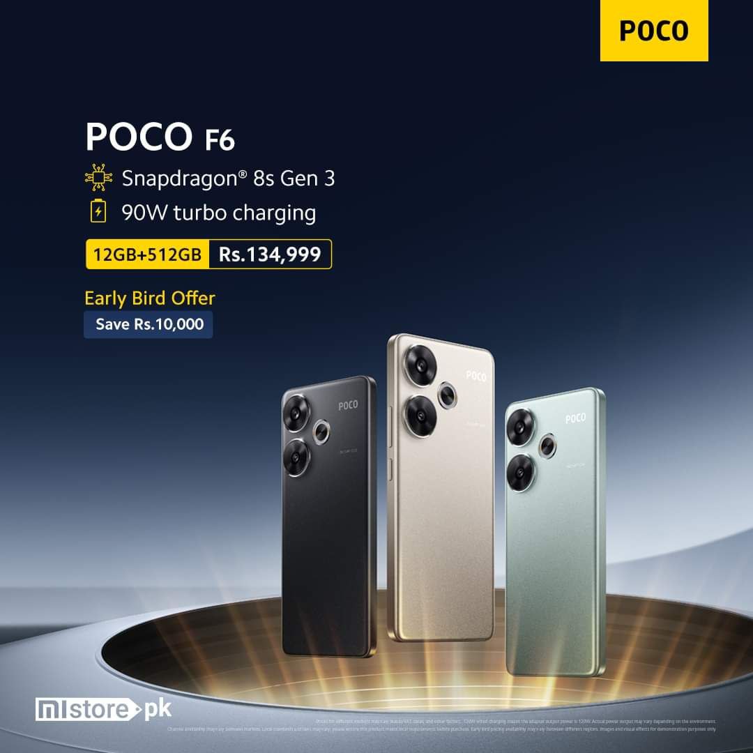 zubifiy's tweet image. POCO F6 Series is also launched in Pakistan with the early Bird pricing ✨

POCOF6   (12GB+512GB ) 134,999 Rs
POCOF6 Pro ( 12GB+1TB ) 164,999 Rs

#POCOF6series #Pakistan #Gadgetinpakistan @PocoPakistan @sufianahmadch #Pocopakistan