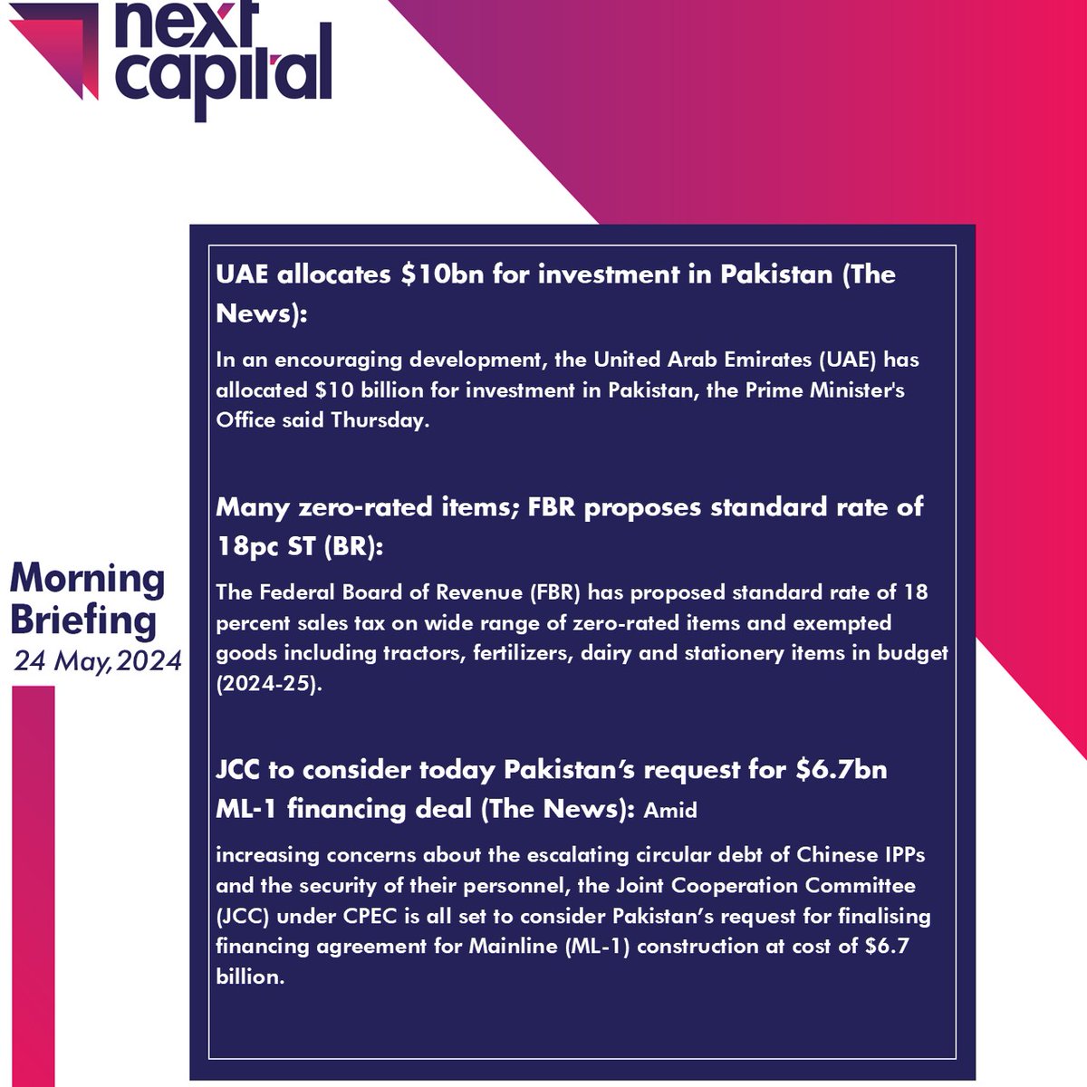 NextCapitalLtd's tweet photo. Morning Briefing For May 24, 2024
#Nextcapital #NextResearch https://t.co/ooZJuFG6zC