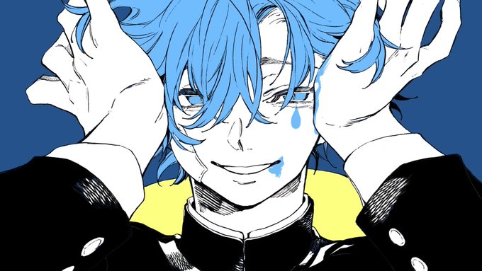 「blue theme smile」 illustration images(Latest)