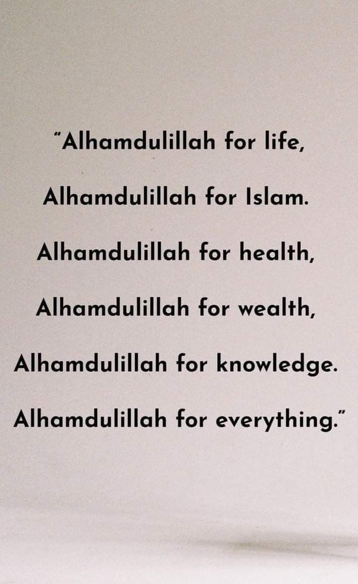 Never complain about what happens in your life, why it happens, there’s always a reason, Allah knows best. Say Alhamdulillah.

#PTI_Folllowers