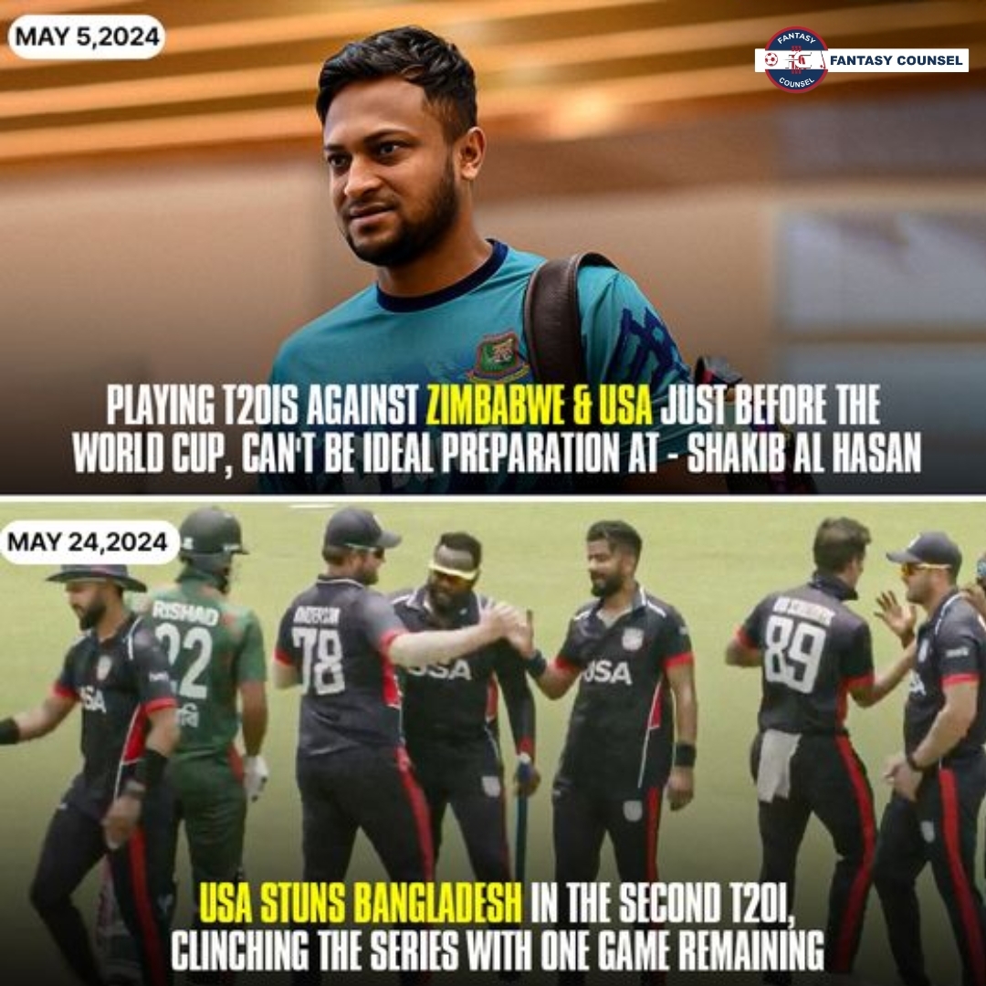 Bangladesh fans, What are your views on this?
.
.
.
.
#Cricket #CricketUpdates #BangladeshCricket #ShakibAlHasan #USAvBAN #fantasycounsel