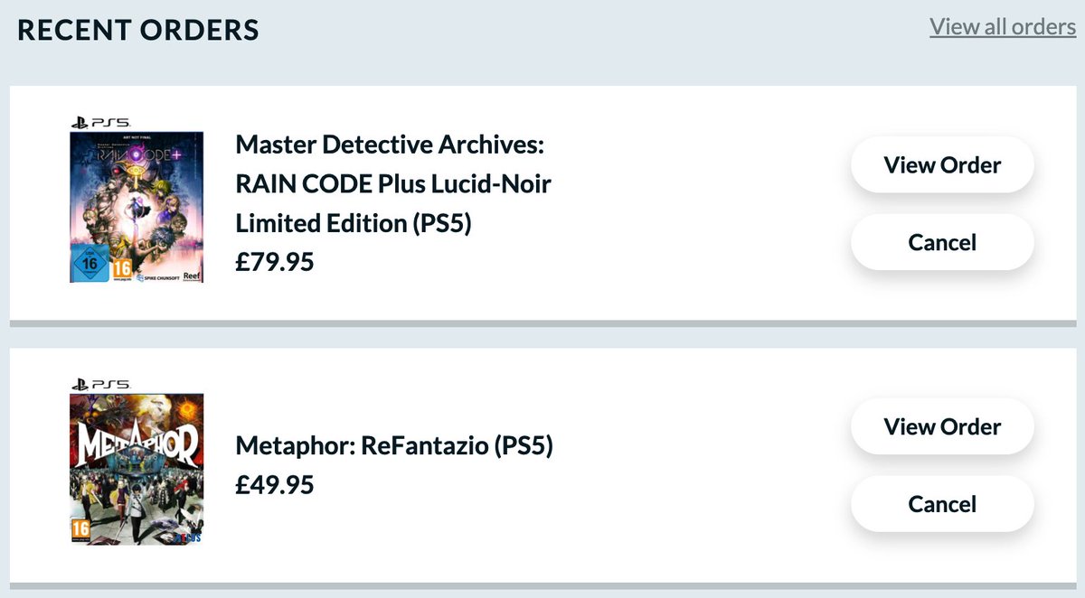 Susperiumking's tweet photo. Just a heads up guys, #MasterDetectiveArchives  #RainCodePlus Lucid-Noir Limited Edition is up on The @game_collection Site. I just grabbed it, been trying to get a Pre Order ever since the American Pre Orders went live. \(^.^)/ I can't wait, to finally be able to play this game. https://t.co/PHbAdTPP2K