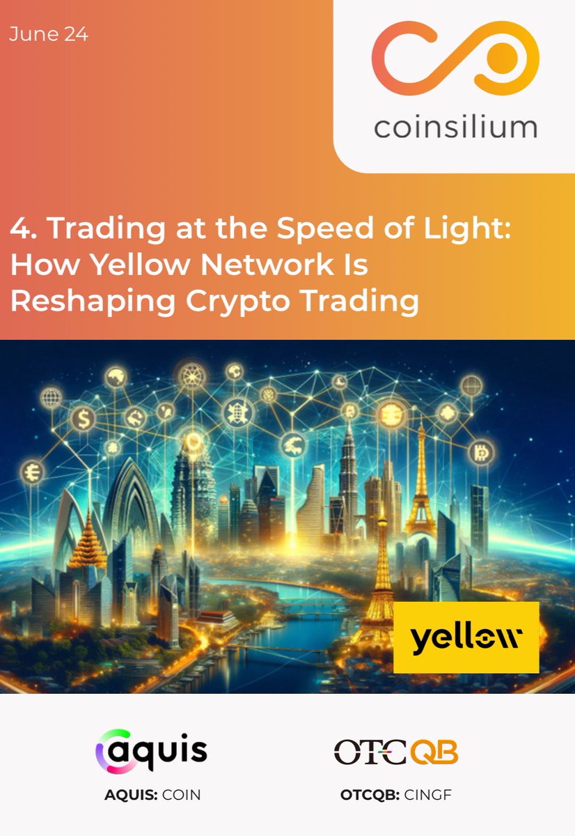 New report out now: “Today, #trading and speculation are the #1 use case for #cryptocurrency, but most trading does not use any benefits of the #blockchain. This is about to change.” Louis Bellet CEO @Yellow Network. coinsilium.com/investors/pres…