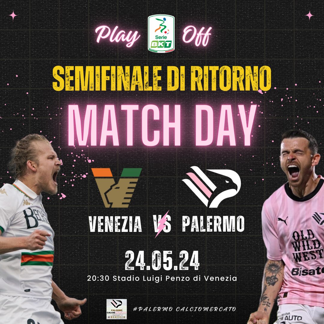 PalermoCalcMerc's tweet photo. https://t.co/fn7nNZU2dk #semifinale #ritorno
✅️ Venezia-Palermo 
SERVE L'IMPRESA‼️ https://t.co/qPYQAcsJRK