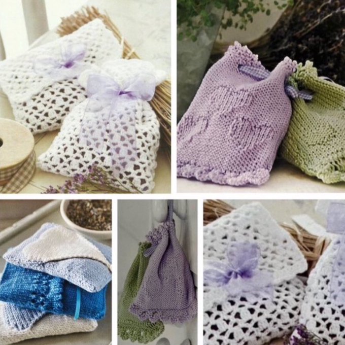 #earlybiz 𝑫𝒆𝒍𝒊𝒈𝒉𝒕𝒇𝒖𝒍 𝑳𝒂𝒗𝒆𝒏𝒅𝒆𝒓 𝑺𝒂𝒄𝒉𝒆𝒕𝒔 💜 These charming crochet and knitting patterns allow you to create your own aromatic sachets. Perfect for infusing any space with relaxation, these handmade treasures offer a personal touch you can share with loved