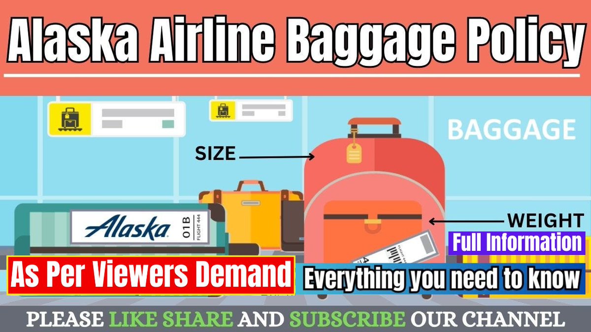 Alaska Airlines Baggage Policy Watxch Now- youtube.com/watch?v=AEjinH… #AlaskaAirBaggage #AlaskaBagFees #CarryOnAllowance #CheckedBagAllowance #BaggageFees #OverweightBagFees #OversizedBags
