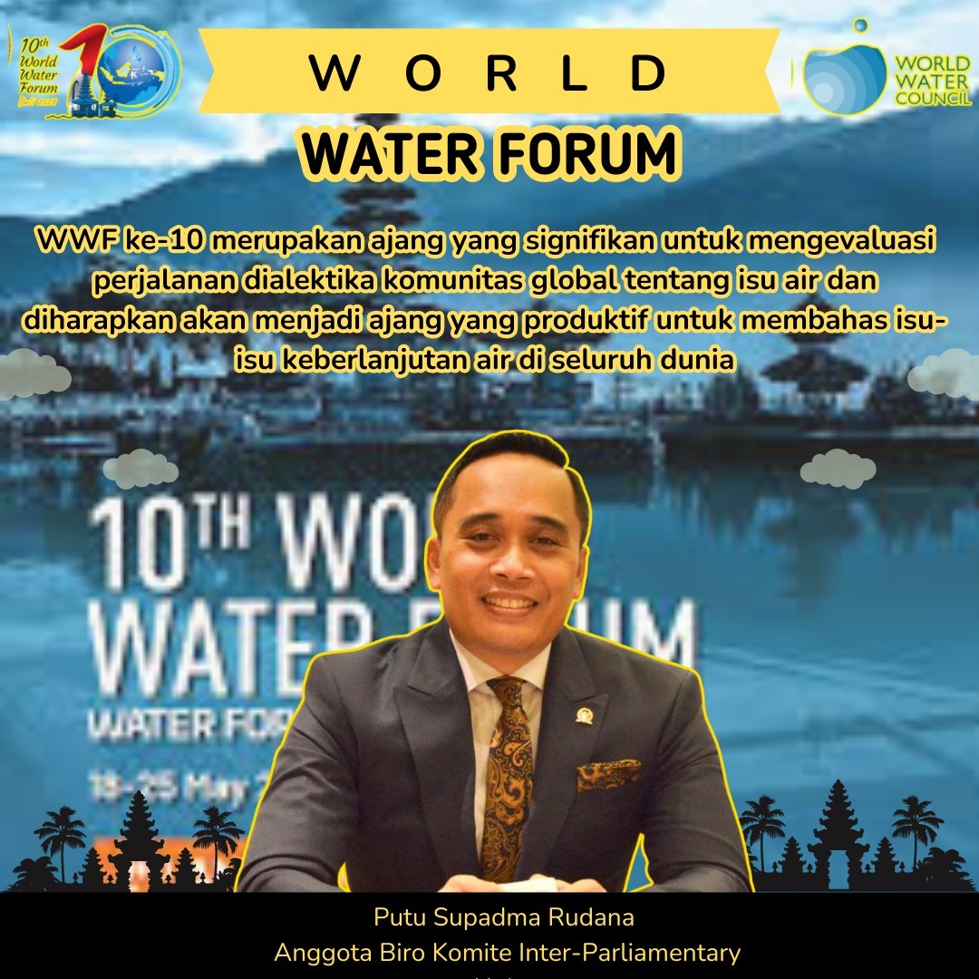Tercatat ada sejumlah anggota parlemen dari 49 negara yang ikut berkumpul dalam World Water Forum ke-10 di Bali, guna memperkuat kerja sama dalam memobilisasi tindakan parlemen mengenai air #10thWorldWaterForum #WaterforSharedProsperity #HydroDiplomacy #Bali