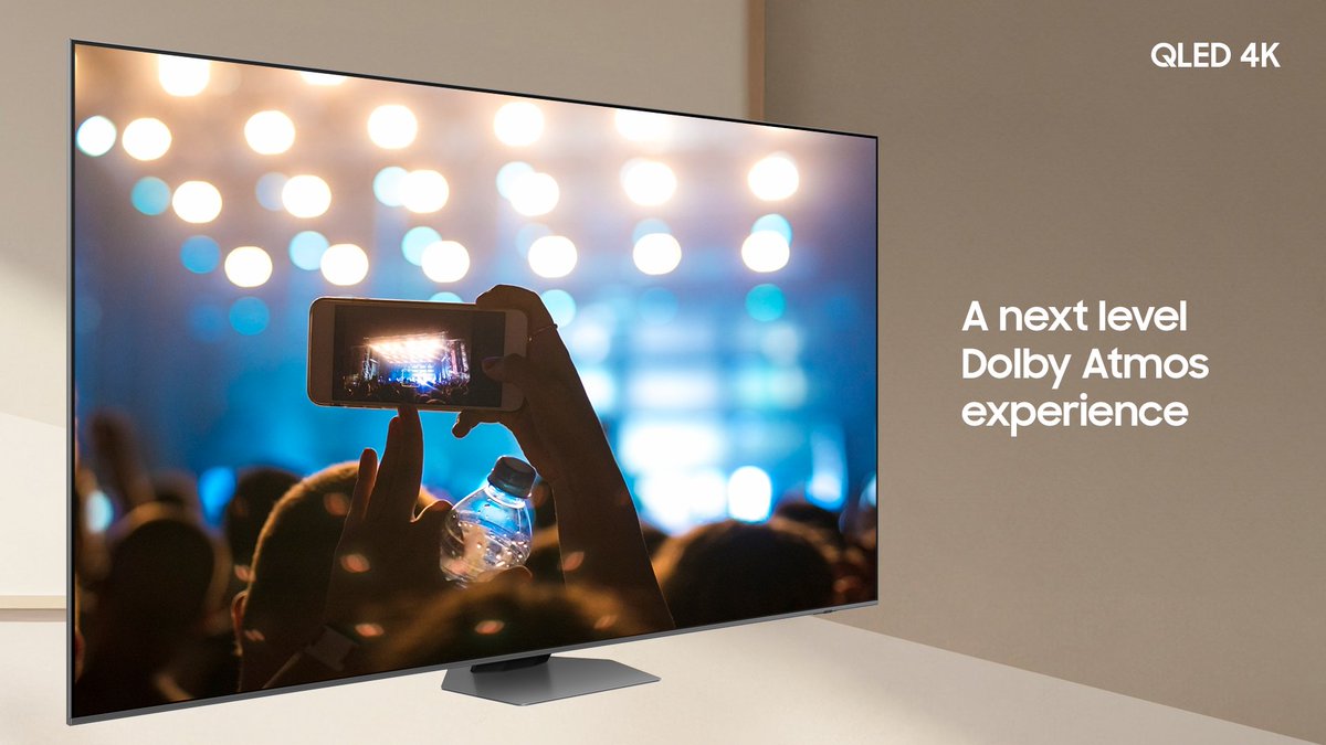 SamsungKE's tweet photo. Who needs a cinema when you've got Samsung's #DolbyAtmos at home? Dive into immersive, larger than life audio that brings every scene to life on your #QLED4K TV.

Learn More: https://t.co/cm9hRdLdjH

#MoreWithSamsung https://t.co/6yLonO2XG2