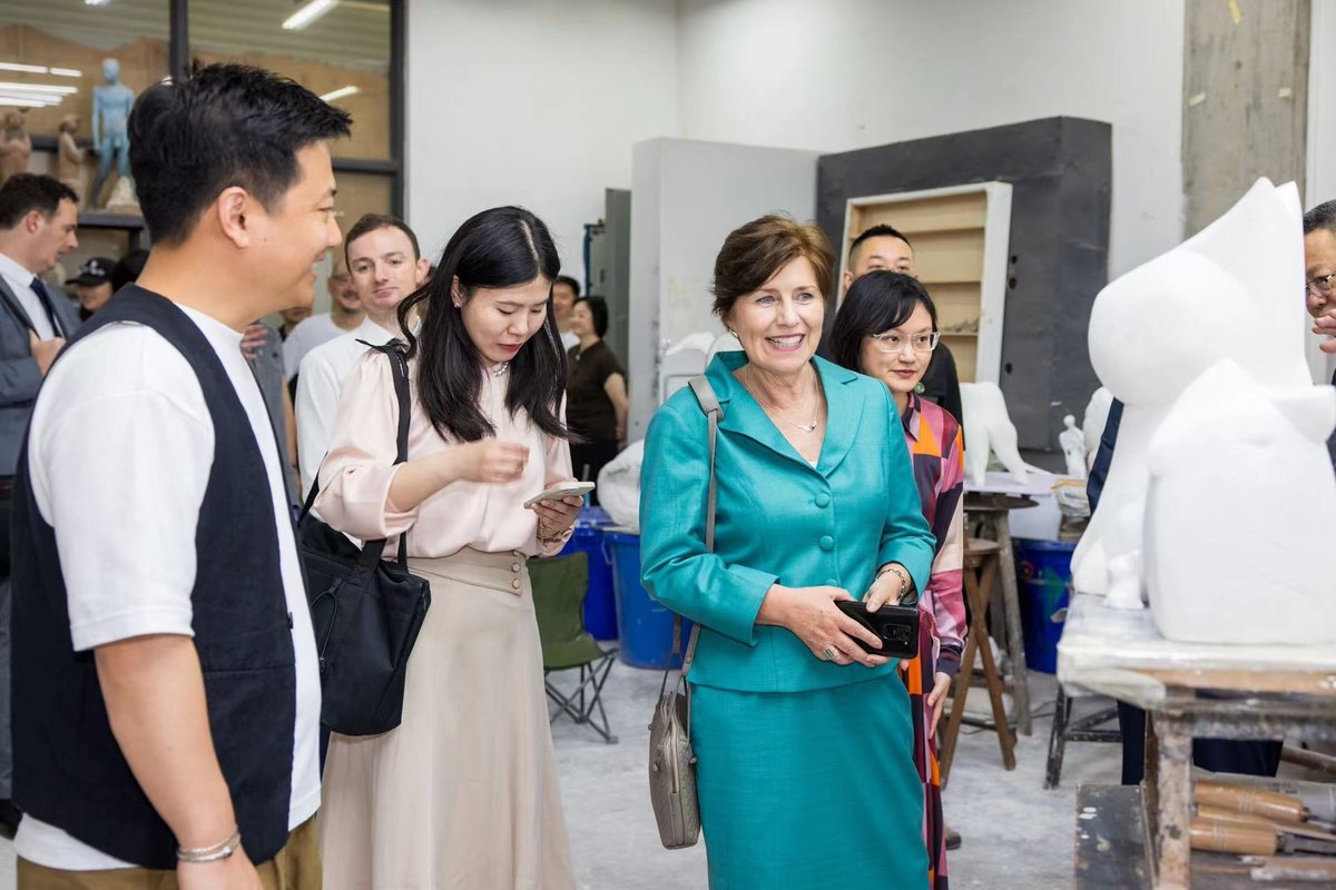 In Chongqing this week, Ambassador Derwin visited Sichuan Fine Arts Institute which has a partnership with @NCAD_Dublin. She met Party Secretary Tang, staff and students. The Ambassador was delighted by the creativity on display in the students’ end of year exhibition @EduIreland