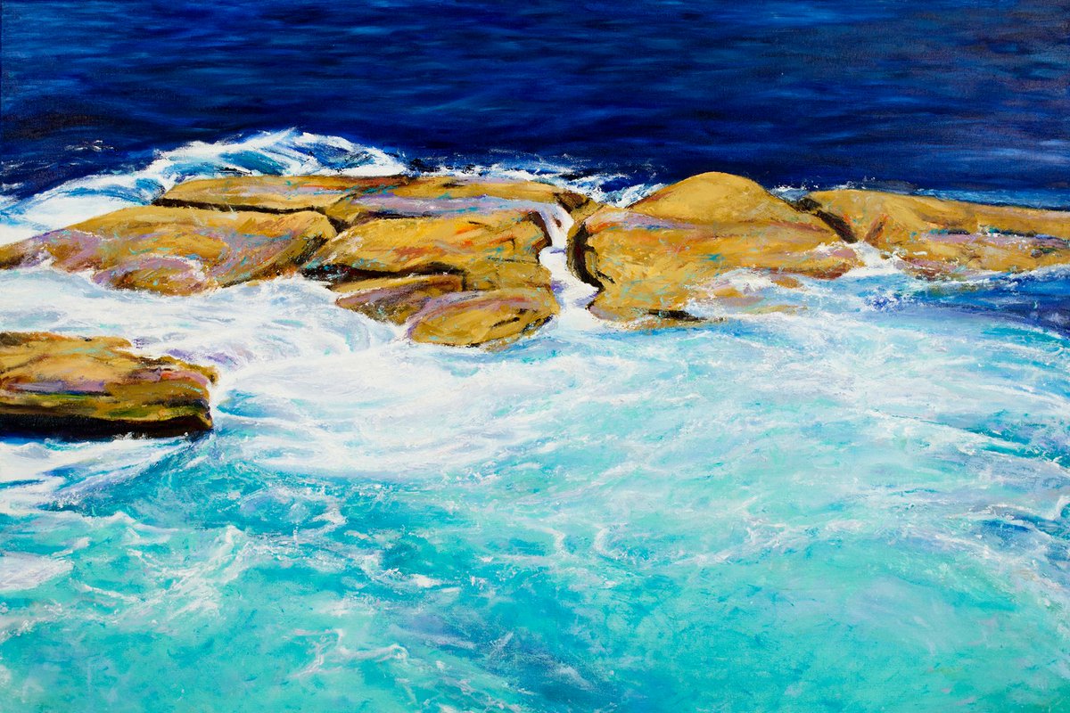 Chasing waves and good vibes at Bondi 🏖️ 🌞

Painting this world renowned coastal gem which blends natural beauty, vibrant energy, exhilarating waves & tranquil moments. 

#fingerpaintingartist #vibrantartwork #fingerpainting #bondibeach