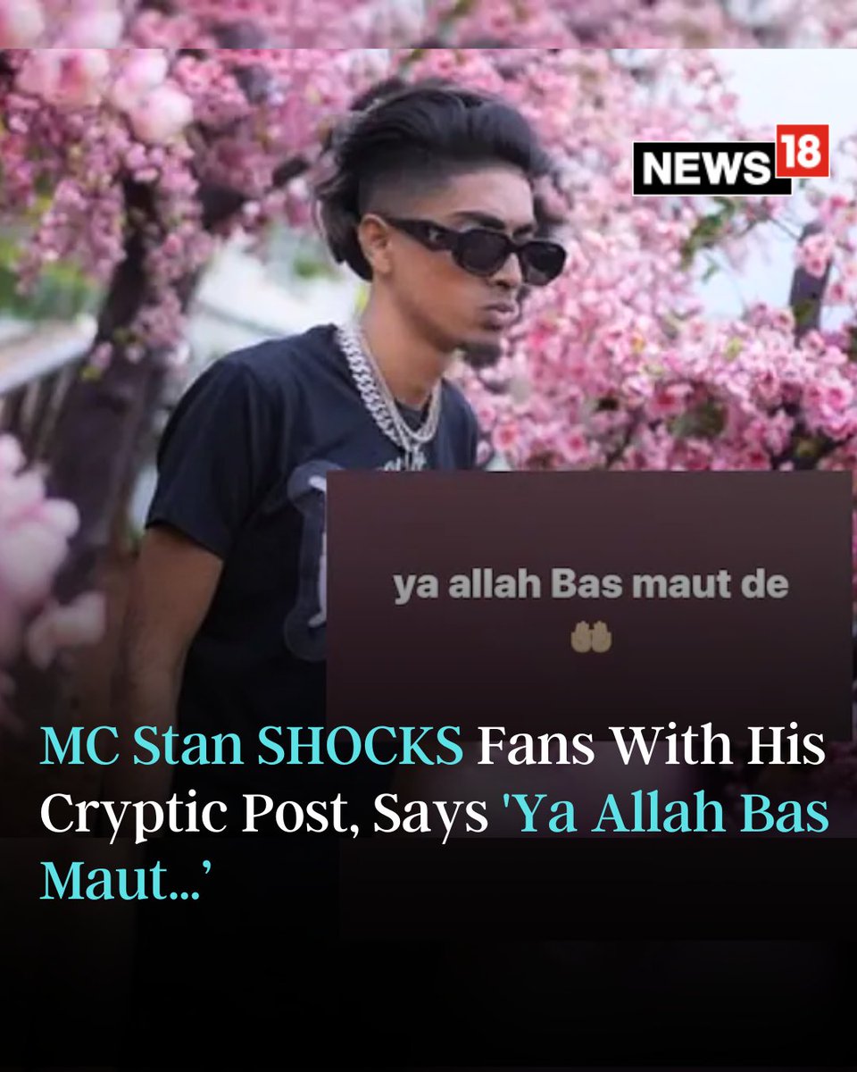 CNNnews18's tweet photo. Rapper and Bigg Boss 16 winner #MCStan took to his Instagram stories on Friday morning to share a #crypticnote. “Ya Allah bas maut dede (Oh god, please grant me death),” he wrote.

https://t.co/mFB0oMfH2i https://t.co/Kn1GEua1v4