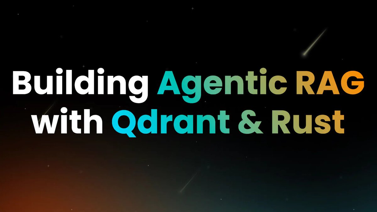 In this tutorial, go beyond the basic RAG pipeline and build an Agentic RAG with @shuttle_dev, Rust, and @OpenAI.

This tutorial by @joshmo_dev shows you how to create an agent using Rust that parses a CSV file, embeds its contents into Qdrant, and retrieves relevant embeddings
