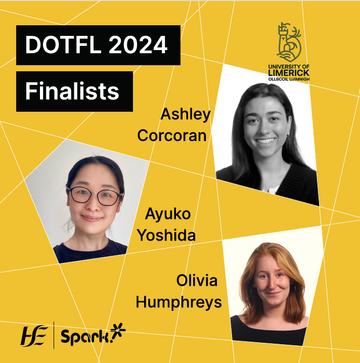 3️⃣ Days To DOTFL Finals! ⏳ Meet #finalists from @UL 👩‍🎓Ashley Corcoran ‍with her project, Curo 👩‍🎓Ayuko Yoshida with her project Autism Friendly Design in Hospital Waiting Area 👩‍🎓Olivia Humphreys with her project Athena @NDTP_HSE @WeHSCPs @NurMidONMSD @HSELive