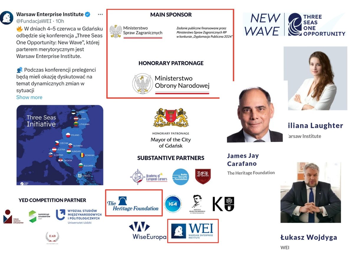 zemantomas's tweet photo. Chciałbym serdecznie podziękować @MSZ_RP i @MON_GOV_PL za wspieranie tej samej toksycznej sieci organizacji co PiS.
WEI, Warsaw Institute, Heritage, Opportunity,
Instytut Nowej Europy... Panowie Chodakiewicz i Macierewicz biją brawo.
#Duginmarium 2024, "New Wave" https://t.co/OGDSpXXp8g
