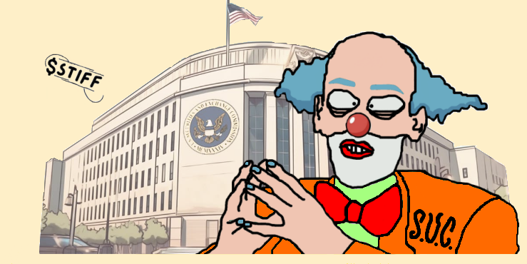 Lots of talk about Gary Gaysler and his S.U.C. clowns, <a href="/Shithereum/">Shithereum ($SHETH)</a> ETFs...

But when $STIFF ETF?!