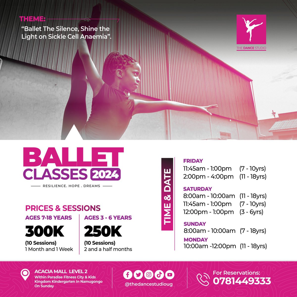 The truest expression of a people is in its dance and in its music. Bodies never lie. Do sign up for a ballet class at @thedancestudio9